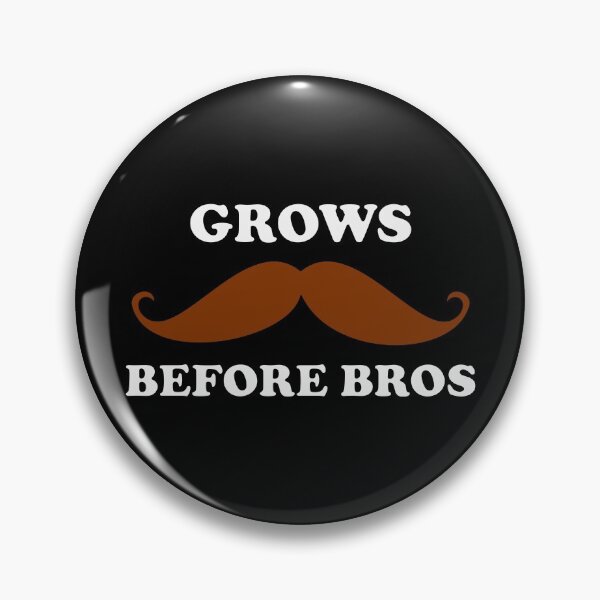 Item preview, Funny Grows before bros pun - Dark brown moustache overlay designed and sold by Deegital18.