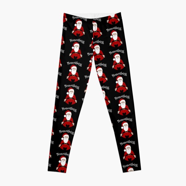 Hohoho Xmas Lucy Black Winter Printed Leggings Yoga Pants