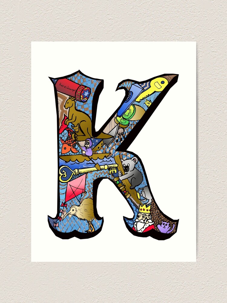 "Doodle Letter K" Art Print for Sale by missmann Redbubble