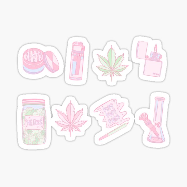 Kawaii 420 Stoner Sticker Set  Sticker