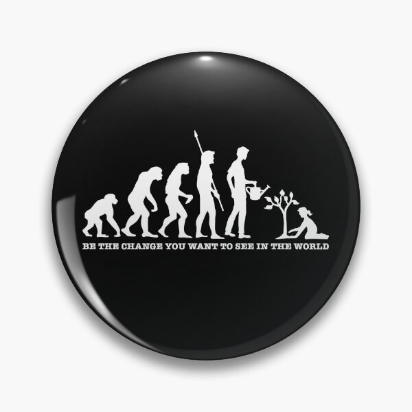 Item preview, Evolution - Be the change you want to see in the world (White Design) designed and sold by Scat the cat.
