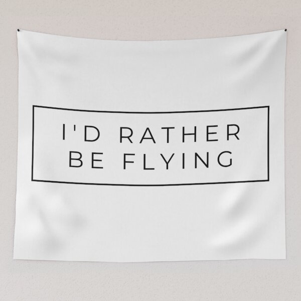 Item preview, I'd Rather Be Flying Typography for Aviation Lovers designed and sold by pilothangout.