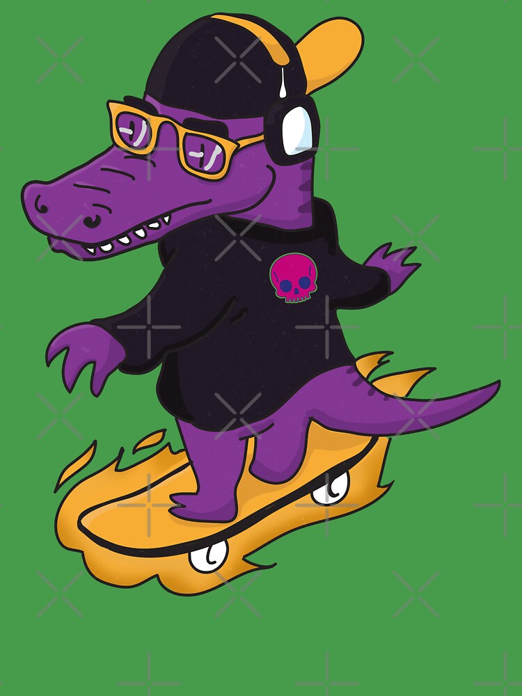 Cheerful Cartoon Crocodile - Fun, Vibrant, Kid-friendly Design
