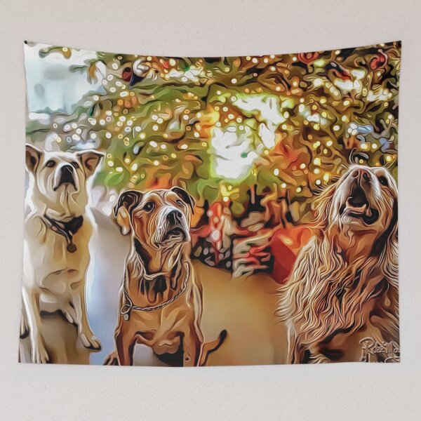 Item preview, Dogs and Christmas Tree designed and sold by RitaMaye.