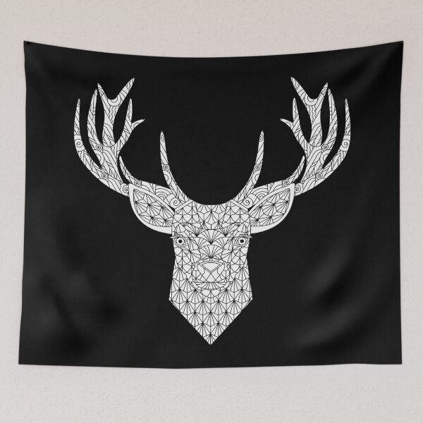 Item preview, Deer Portrait in Patterns designed and sold by Laura Ray Leslie.