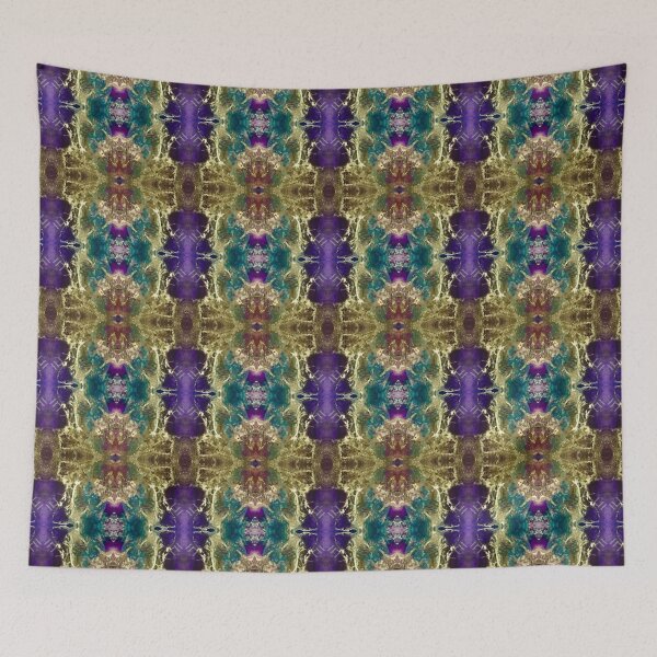 Item preview, Bohemian gold luxury purple design neck chief tie festivals bandana designed and sold by Julieford.