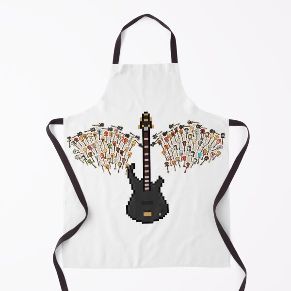 Item preview, Black Bass Pixel Guitar with Angel Wings (CB) designed and sold by gkillerb.
