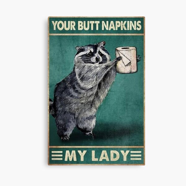 Item preview, Raccoon Butt Napkins designed and sold by Emery Merriman.