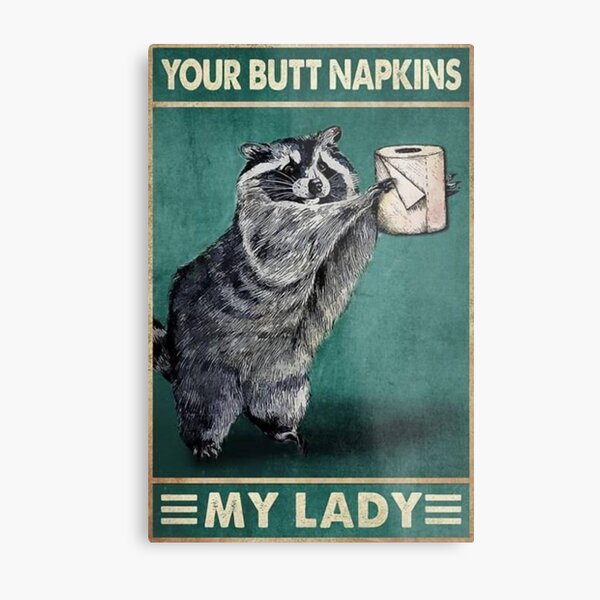 Item preview, Raccoon Butt Napkins designed and sold by Emery Merriman.