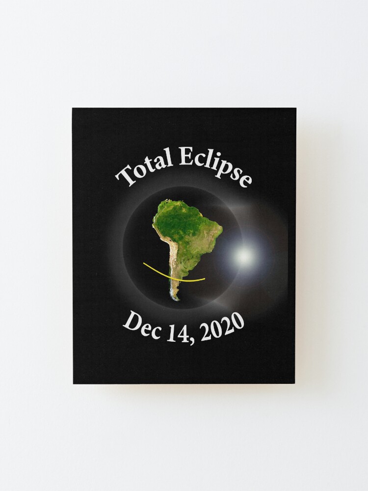 Alternate view of Total Solar Eclipse - Dec 14th 2020 Mounted Print