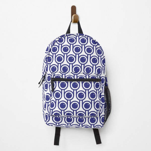 Scandi Midcentury Modern Retro Geometric Blueberries Pattern Backpack