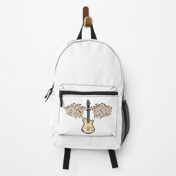 Item preview, Vintage White Pixel Guitar with Angel Wings (EVH) designed and sold by gkillerb.