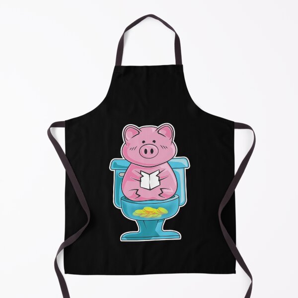 Item preview, Funny Pig On Toilet Piggy Bank Potty Training Pun designed and sold by perfectpresents.