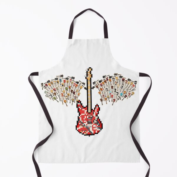 Item preview, Red Frankensteined Pixel Guitar with Angel Wings (EVH) designed and sold by gkillerb.