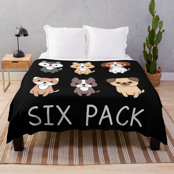 Item preview, Six Cute Dogs with Six Pack Pun designed and sold by TashaVector.