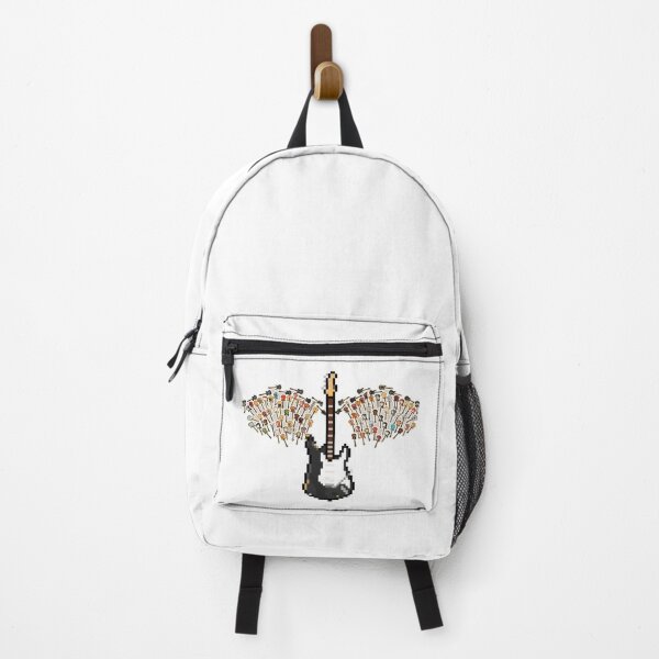 Item preview, Black Pixel Guitar with Angel Wings (JH) designed and sold by gkillerb.