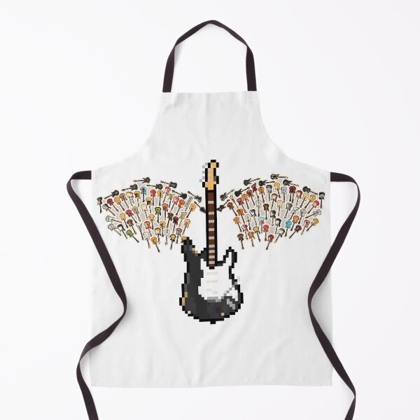 Item preview, Black Pixel Guitar with Angel Wings (JH) designed and sold by gkillerb.