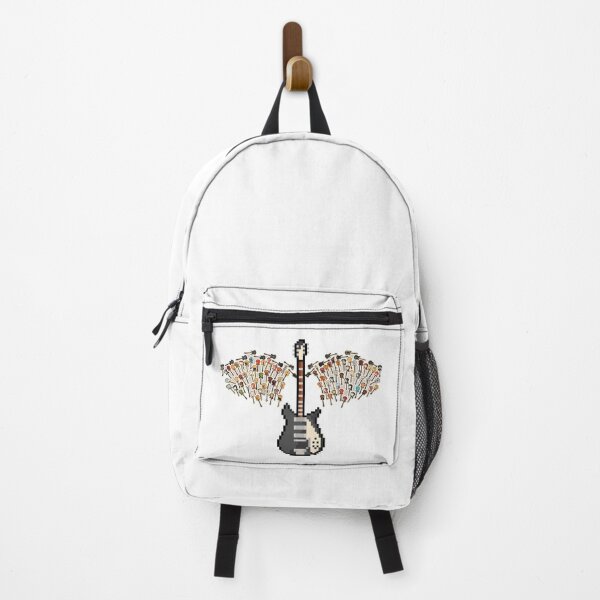 Item preview, Grey Capri Style Pixel Guitar with Angel Wings (JL) designed and sold by gkillerb.