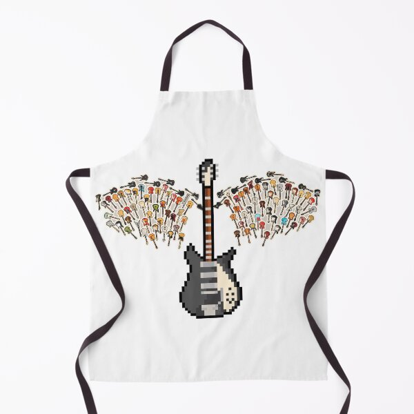 Item preview, Grey Capri Style Pixel Guitar with Angel Wings (JL) designed and sold by gkillerb.