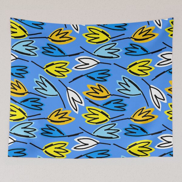 Item preview, Hand drawn Galanthus flowers on sky  designed and sold by Svetlana Piatigoskaia.