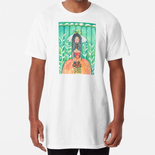 Bride Illustration, Wedding Nuptials, Long T-Shirt