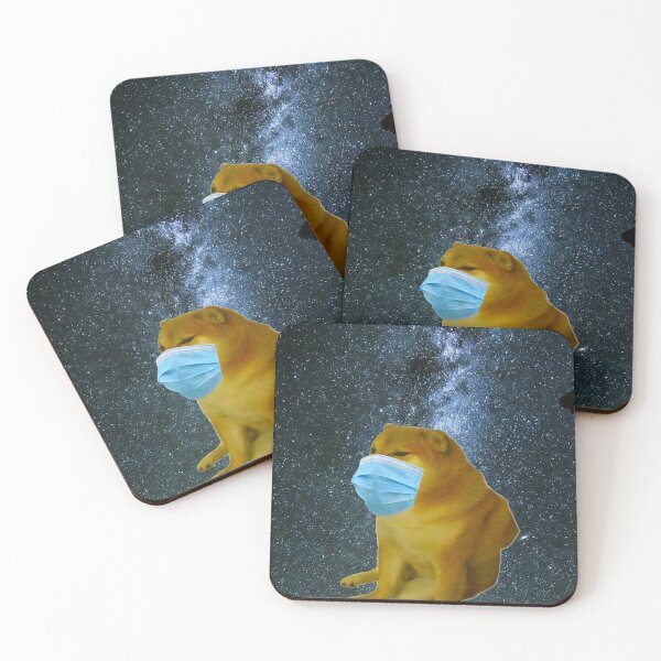 Item preview, Full Body Cheems Wearing a Mask in Space designed and sold by SciathDe.