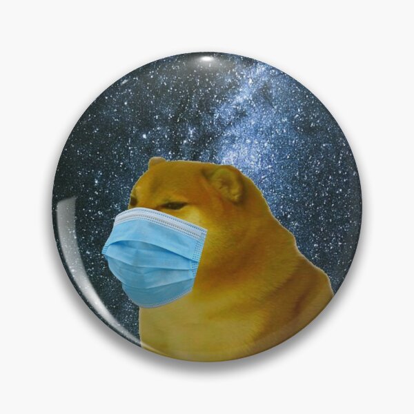 Item preview, Full Body Cheems Wearing a Mask in Space designed and sold by SciathDe.