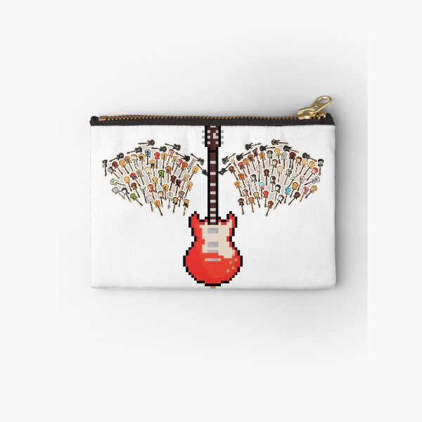 Item preview, Red Pixel Guitar with Angel Wings (LS) designed and sold by gkillerb.