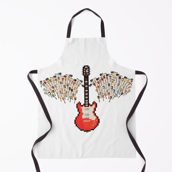 Item preview, Red Pixel Guitar with Angel Wings (LS) designed and sold by gkillerb.