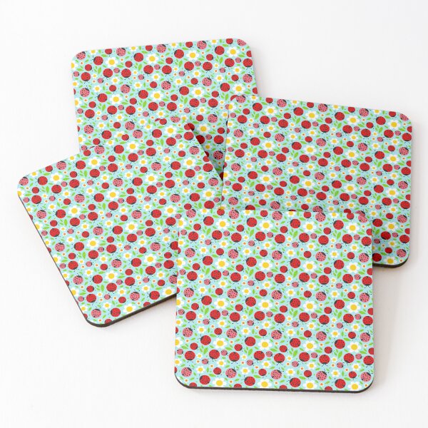 Item preview, Flowers and Red Ladybugs designed and sold by edwardecho.