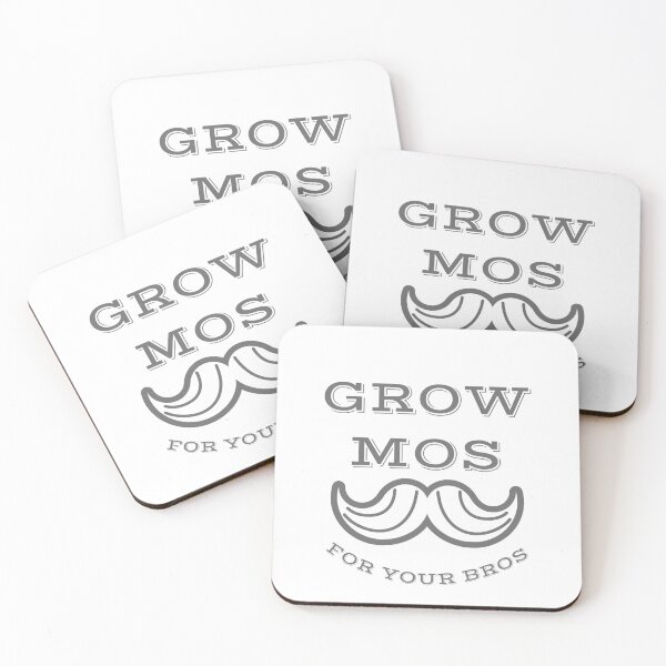 Item preview, grow mos for your bros, funny movember pun designed and sold by PabsCellaneous.