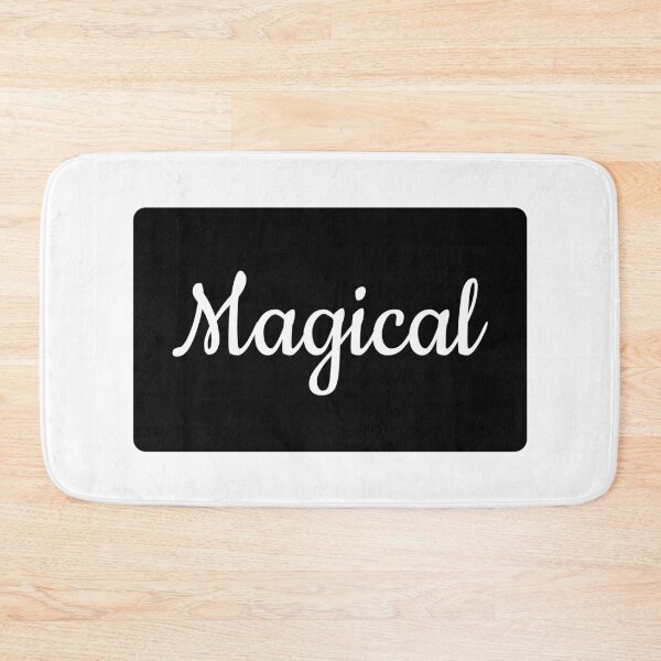 Item preview, Magical Text Typography Landscape Black Rectangle designed and sold by leomooncreates.