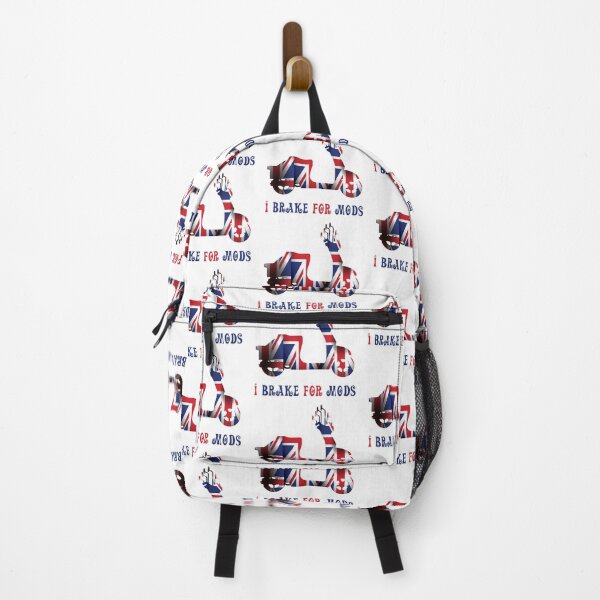 Item preview, I brake for Mods with Union Jack Moped design designed and sold by PIXEL POP DESIGNS - Beyond the Norm!.
