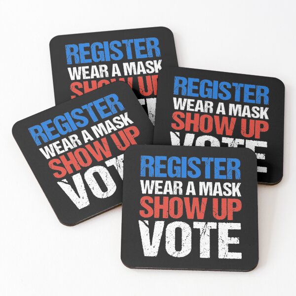 Item preview, Register wear a mask show up vote designed and sold by Blaacklight.