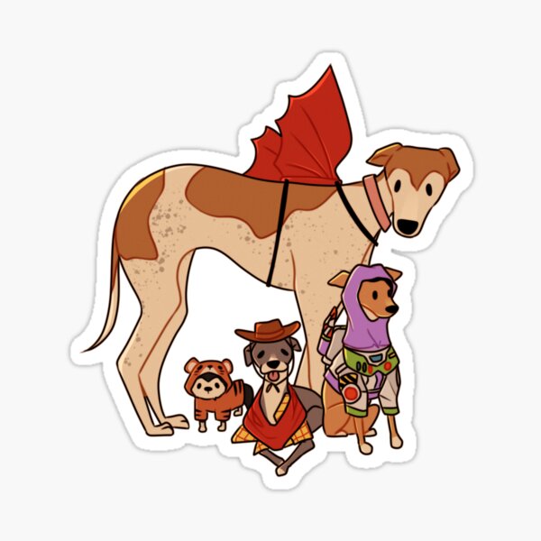 Dogs in Costumes  Sticker