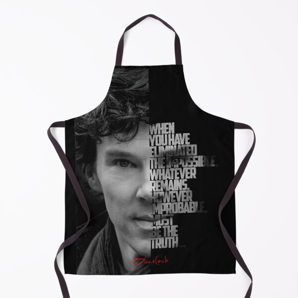 Item preview, Black and white Sherlock Tv Show quote poster designed and sold by Enea Kelo.