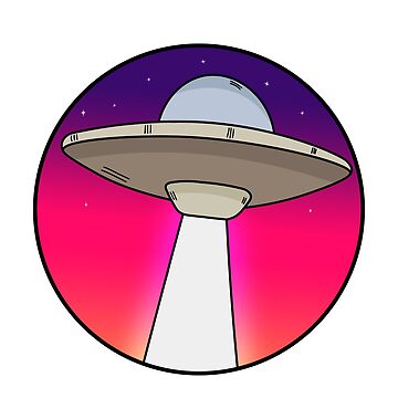 Artwork thumbnail, Cute UFO with pink background by Butterfly-Dream