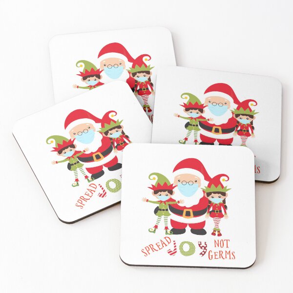 Item preview, Spread Joy not Germs Santa Elf 2020 Christmas designed and sold by ColorFlowArt.