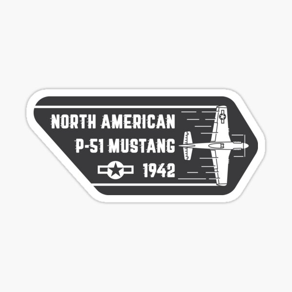 P-51 Mustang Badge Sticker