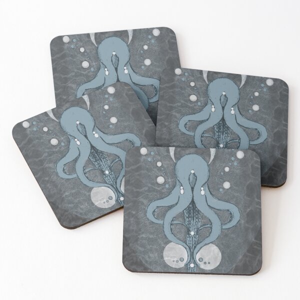 Item preview, Nautical Design Series - Octopus in Abyss Black designed and sold by artimisstudio.