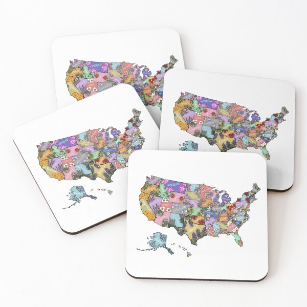 Item preview, United States (state flowers) designed and sold by mirandawright10.