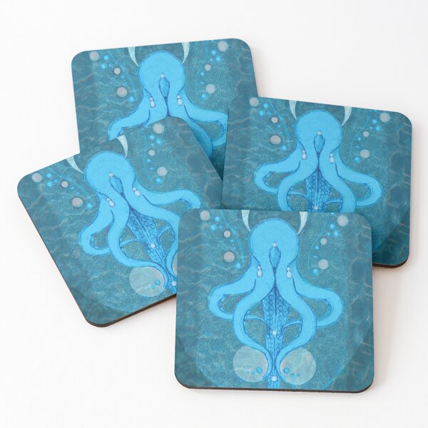 Item preview, Nautical Design Series - Octopus in Ocean Blue designed and sold by artimisstudio.