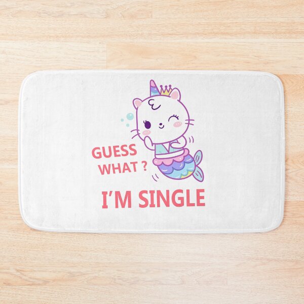 Item preview, Guess What? I'm Single. Unicorn Kitty Unicat Caticorn Funny Quote  designed and sold by Steve  Morley.