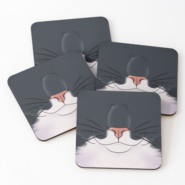 Item preview, Black Tuxedo Cat Face designed and sold by KeishaMaKainn.