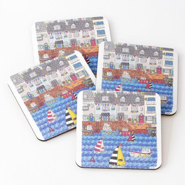 Item preview, Fishing Village designed and sold by LouiseFranksArt.