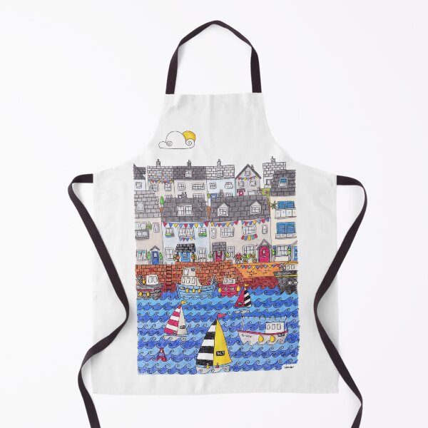 Item preview, Fishing Village designed and sold by LouiseFranksArt.
