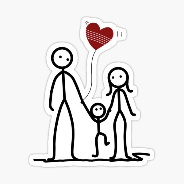 Aperçu de l'œuvre Stickman / Famille créée et vendue par LotusCreations.