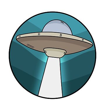 Artwork thumbnail, Cute UFO with blue background by Butterfly-Dream