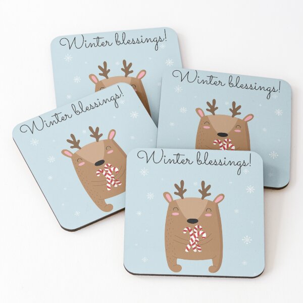 Item preview, Winter Blessings Cute Reindeer designed and sold by DesignTribe.