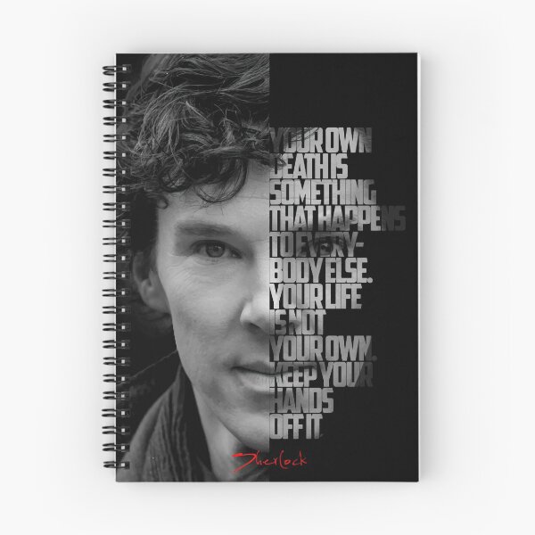 Item preview, Black and white Sherlock Tv Show quote poster designed and sold by Enea Kelo.